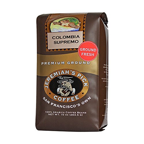 Jeremiahs Pick Coffee Colombia Supremo Ground Coffee, 10-Ounce