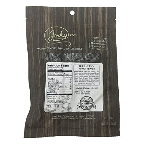 Jerky.Coms Ghost Pepper Beef Jerky - All-Natural, No Added Pres