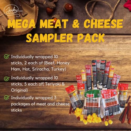 Meat Stick & Cheese 26 PC. Variety Pack Snack Sampler | Bold Fla...