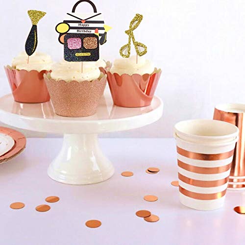 Set Of 28 Jevenis Make Up Cupcake Toppers Spa Cupcake Toppers Co