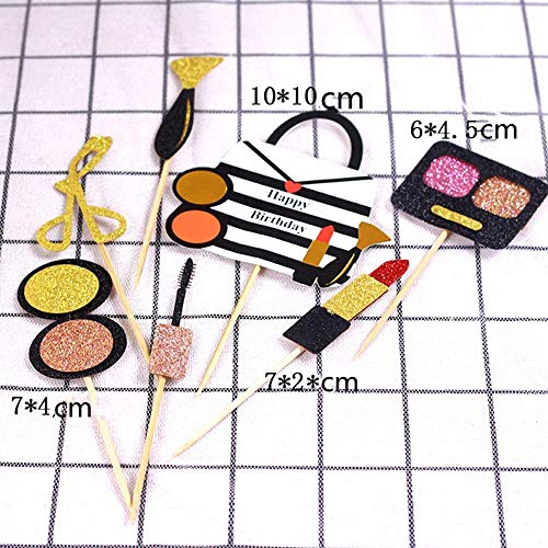 Set Of 28 Jevenis Make Up Cupcake Toppers Spa Cupcake Toppers Co