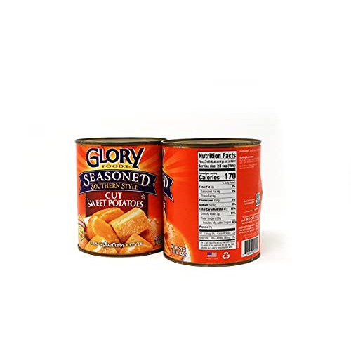 Glory Foods Cut Sweet Potatoes Canned, 2 Pack Of 29 Oz Cans, Sea