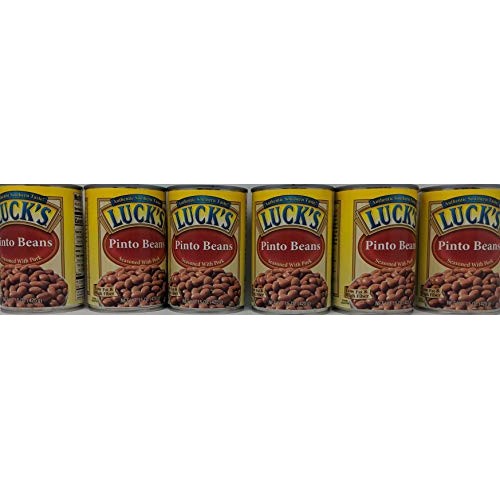 Lucks Pinto Beans With Pork - 6 X 15 Ounce Cans Of Lucks Pinto B