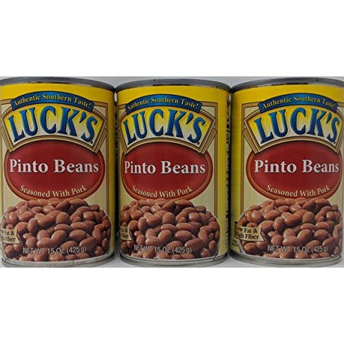 Lucks Pinto Beans With Pork - 6 X 15 Ounce Cans Of Lucks Pinto B