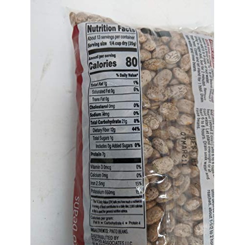 Pinto Beans Bundle - Pack Of 3 X 16 Oz Bags Of Dried Pinto Beans
