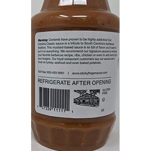 Sticky Fingers Carolina Classic Barbeque Sauce Bundle - 3 X 18 O