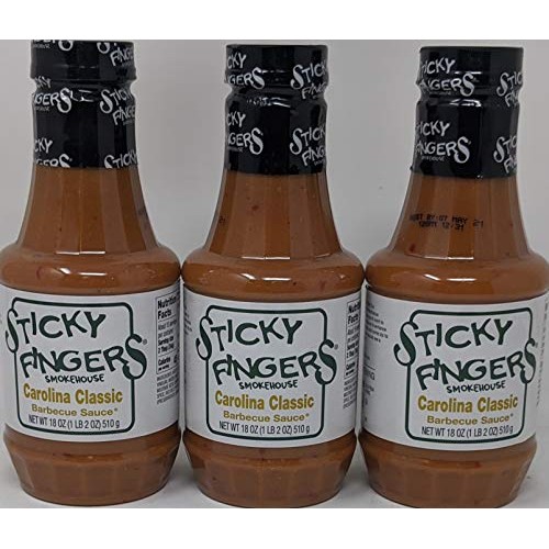Sticky Fingers Carolina Classic Barbeque Sauce Bundle - 3 X 18 O