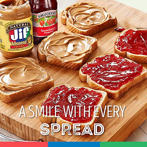 Jif Natural Creamy Peanut Butter With Honey, 16 Ounces, 7G 7% D