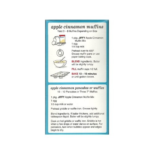 Jiffy Apple Cinnamon Muffin Mix 7-Oz Boxes Pack Of 6