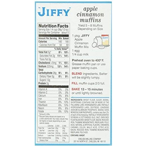 Jiffy Apple Cinnamon Muffin Mix Pack of 2