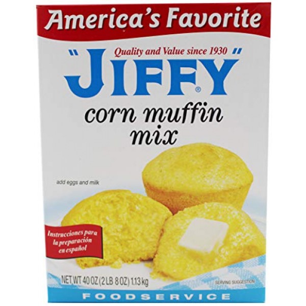 Jiffy Corn Muffin Cornbread Mix, 40 Ounce Box
