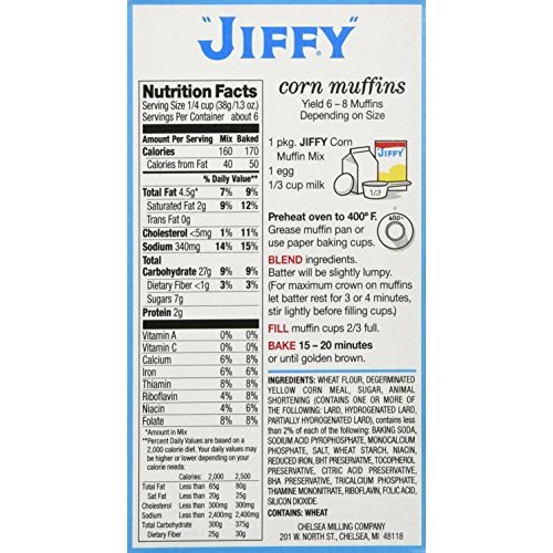 Jiffy Corn Muffin Mix, 8.5 Oz, 6 Pk