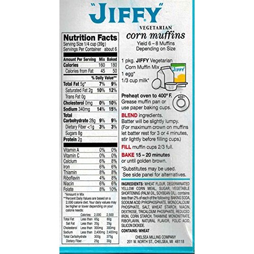 Jiffy Vegetarian Corn Muffin Mix 8.5 OZ Box Pack of 3