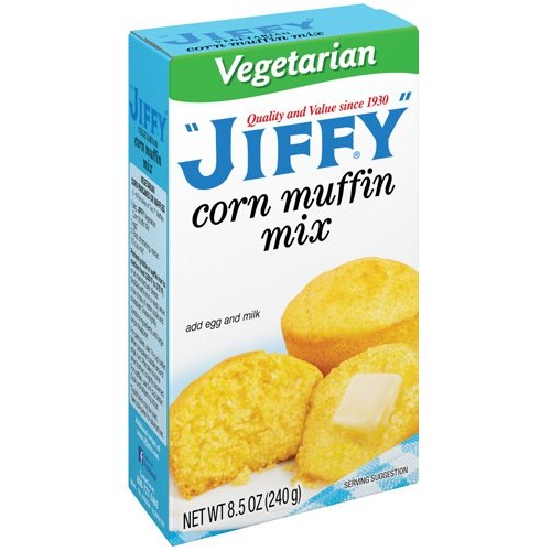 Jiffy Vegetarian Corn Muffin Mix 8.5 OZ Box Pack of 3