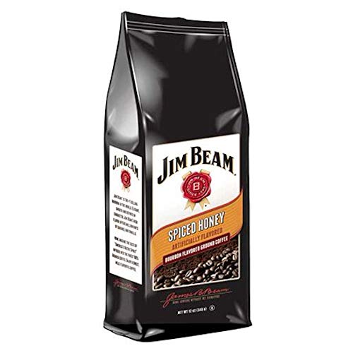 Jim Beam Spiced Honey Bourbon Flavored Ground Coffee, 2 Bags 12
