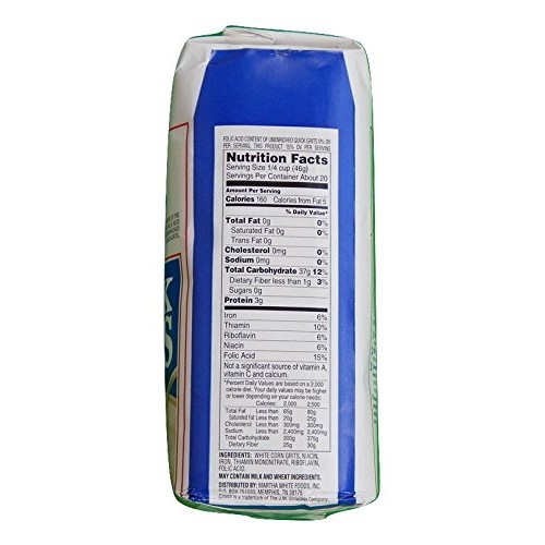 Jim Dandy Enriched White Corn Quick Grits 2-Pound Bag Pack Of 2