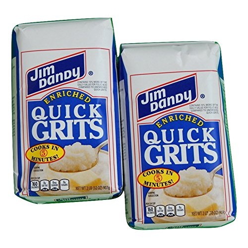 Jim Dandy Enriched White Corn Quick Grits 2-Pound Bag Pack Of 2