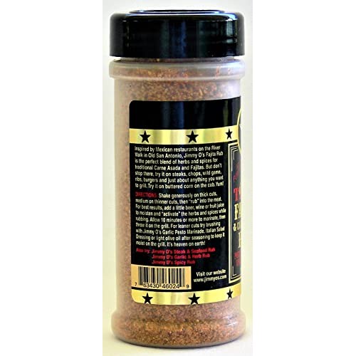 Jimmy Os Texas Rub, Fajita & Carne Asada, 6 oz.