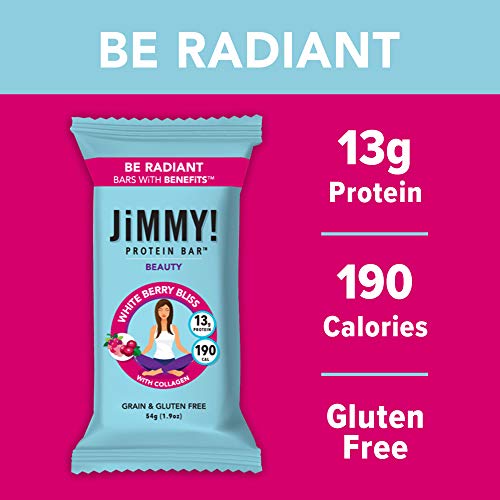 Jimmy! Beauty Bar, White Berry Bliss Flavor, 13G Protein With Co