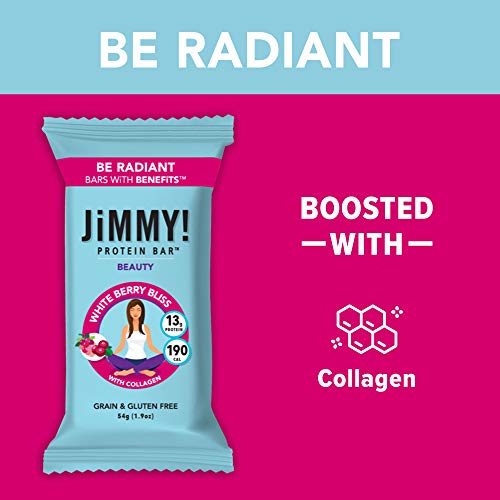 Jimmy! Beauty Bar, White Berry Bliss Flavor, 13G Protein With Co
