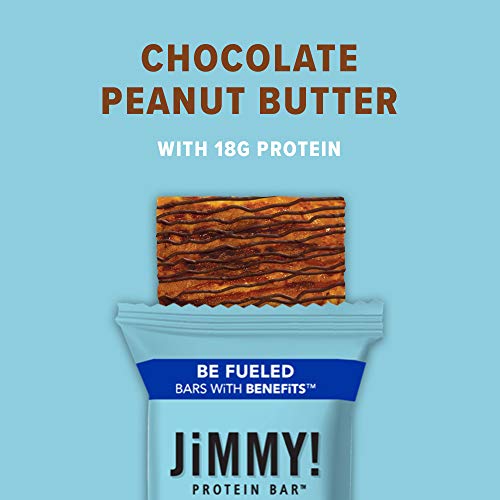 Jimmy! Chocolate Peanut Butter Protein Bar, 18G Protein, High Pr