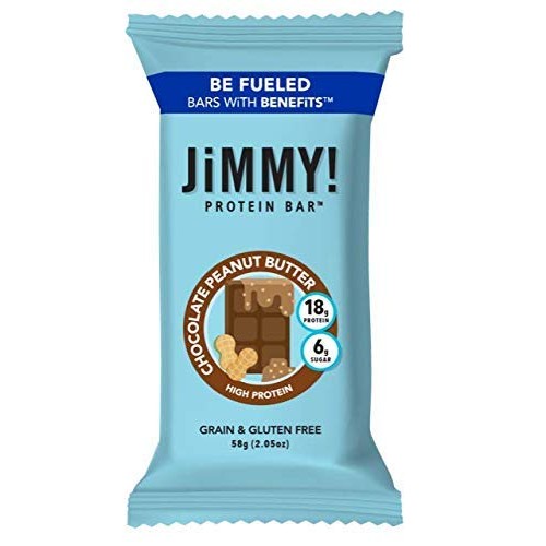 Jimmy! Chocolate Peanut Butter Protein Bar, 18G Protein, High Pr