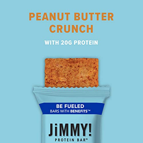 Jimmy! Peanut Butter Crunch Protein Bar, 20G Protein, 2G Sugar,
