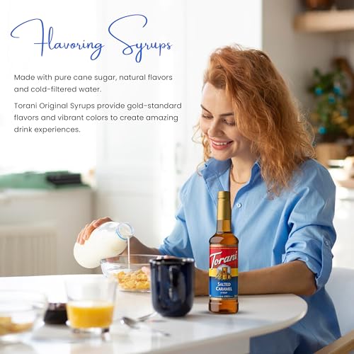 Torani Salted Caramel Syrup for Coffee 25.4 Ounces Coffee Syrups...