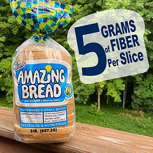 Jims Amazing Bread - Sliced Whole Wheat Bread 2Lb – 2 Loaves