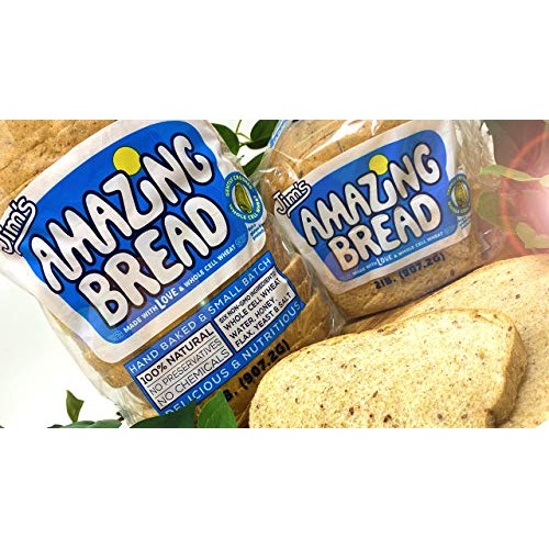Jims Amazing Bread - Sliced Whole Wheat Bread 2Lb – 2 Loaves