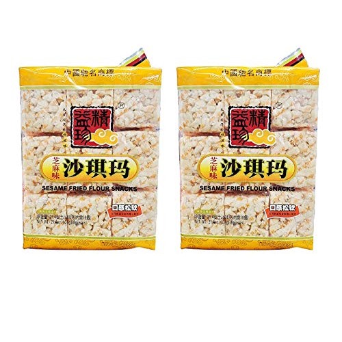 Jing Jih Jen Sachima Chinese Fried Flour Snack 2 Packs Sesame