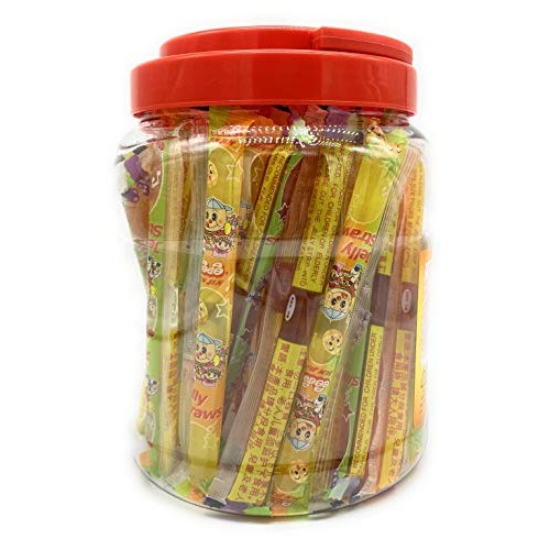 Jin Jin Fruit Jelly Filled Strip Straws Candy - Many Flavors! 3