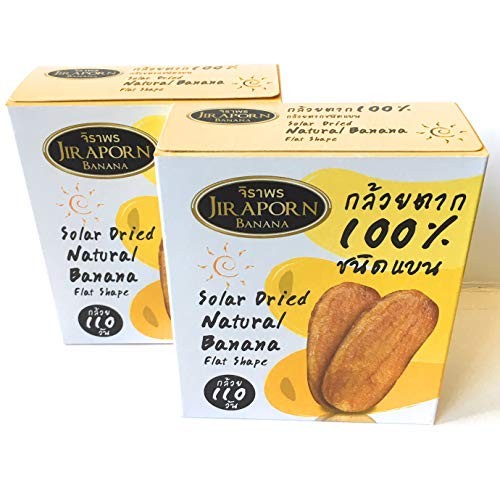 Jiraporn Solar Dried Natural Banana Flat Shape 240G Pack Of 2