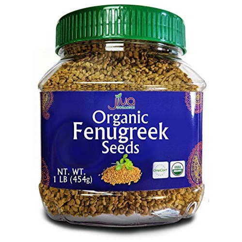 Jiva Organics Organic Fenugreek Seeds Whole 1 Pound Jar - Methi