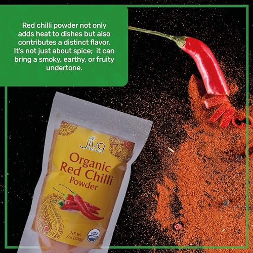 Jiva Organics Organic Red Chili Powder 7 ounce Bag - Extra Hot, ...