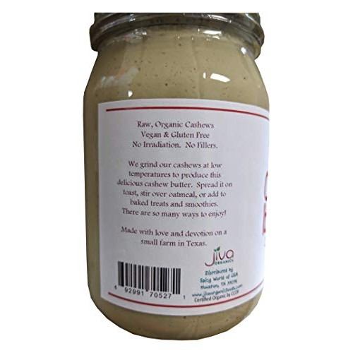 Jiva Organics Raw Organic Cashew Butter 16-Ounce Jar