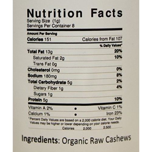 Jiva Organics Raw Organic Cashew Butter 16-Ounce Jar