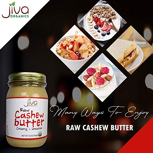 Jiva Organics Raw Organic Cashew Butter 16-Ounce Jar
