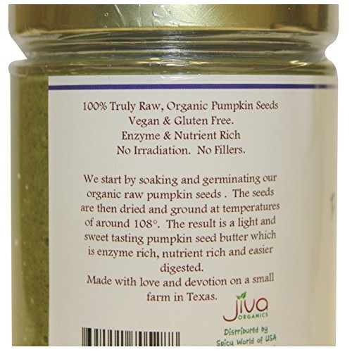 Jiva Organics RAW SPROUTED Organic Pumpkin Seed Butter 8-Ounce Jar