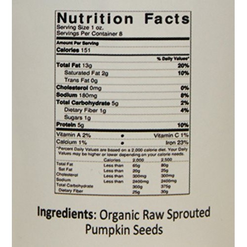 Jiva Organics RAW SPROUTED Organic Pumpkin Seed Butter 8-Ounce Jar