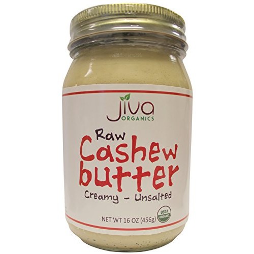 Jiva Organics Raw Cashew Butter, 16 Fluid Ounce Pack Of 3