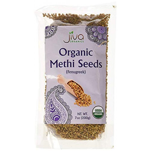 Usda Organic Fenugreek Whole Methi Seeds 7 Ounce - Nearly 1/2 Pound