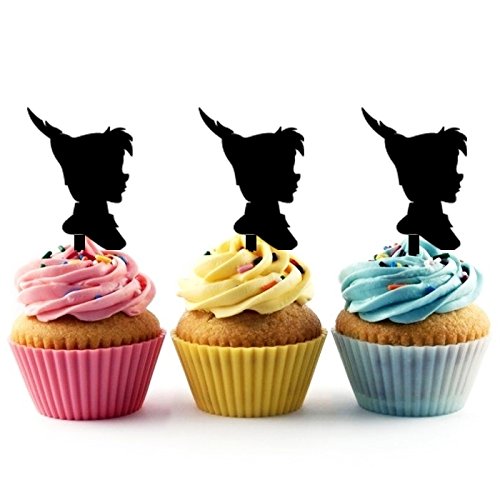 Ta0026 Peter Pan Silhouette Party Wedding Birthday Acrylic Cupca
