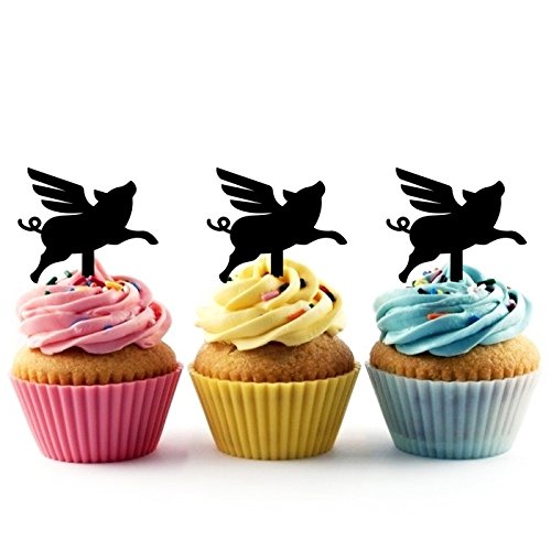 Ta0367 Flying Pig Silhouette Party Wedding Birthday Acrylic Cupc