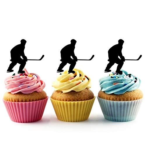 Ta0859 Ice Hockey Player Silhouette Party Wedding Birthday Acryl