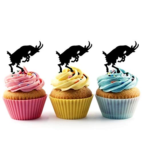 Ta0714 Jumping Goat Silhouette Party Wedding Birthday Acrylic Cu