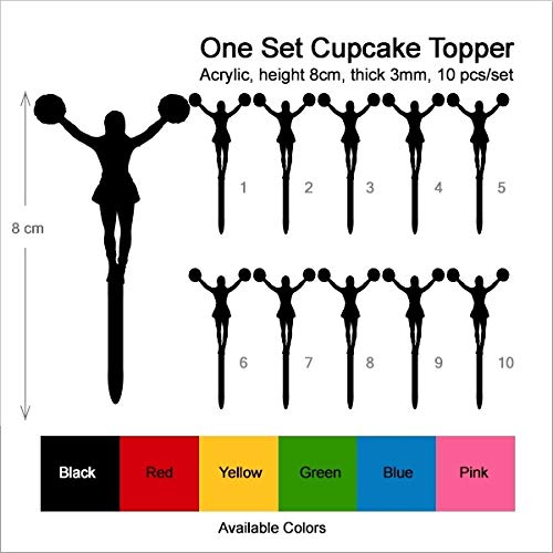 Ta0870 Cheerleader Stunt Silhouette Party Wedding Birthday Acryl