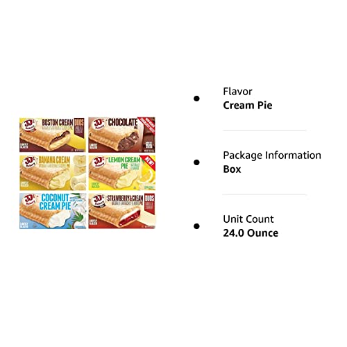 JJs Bakery Cream Pie Variety Pack | 6 Flavors | 6 Pack