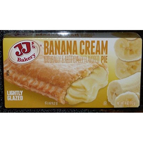 JJs Bakery Lightly Glazed Snack Pies 4oz Pack of 12 Banana C...