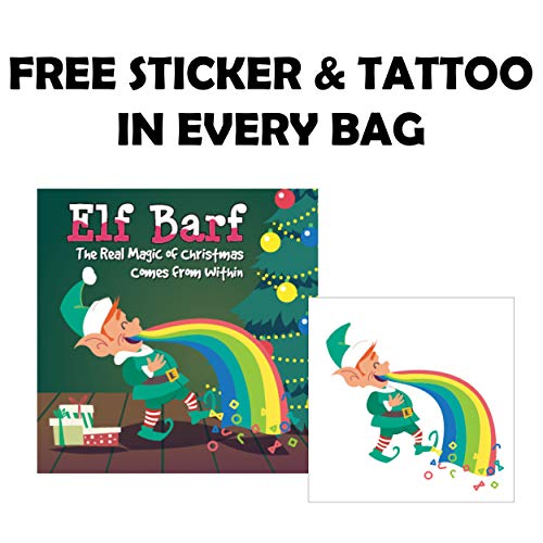 Elf Barf Rainbow Lace Licorice Funny Unique Christmas Stocking S